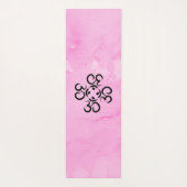 オムコンパスバラ、ピンク色のオウム記号 ヨガマット (裏面)