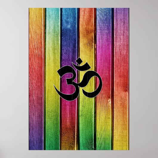 オムサインオ数々のンカラー木材 ポスター (正面)