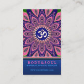 オムサインピンクマンダラヨガニューエイジビジネスカード 名刺 (裏面)