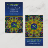 オムサインフラクタルマンダラヨガニューエイジビジネスカード 名刺 (正面/裏面)