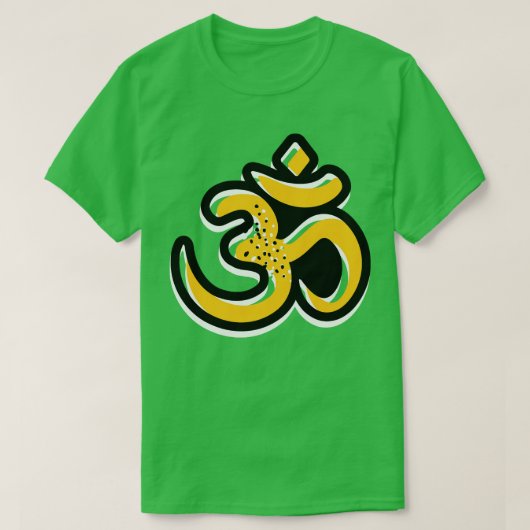 オムサイン仏教の禅の精神瞑想 Tシャツ (デザイン正面)