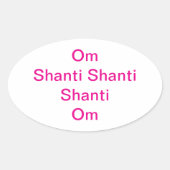オムシャンティシャンティシャンティハンカマーアルチュンハウスヨガ 楕円形シール (正面)