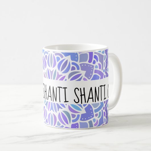 オムシャンティボホパープルマンダラ コーヒーマグカップ (正面右)