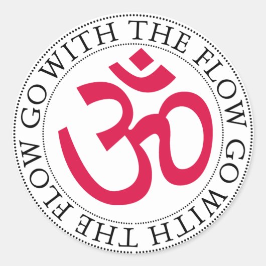 オムシンボルとスローガン ラウンドシール (正面)