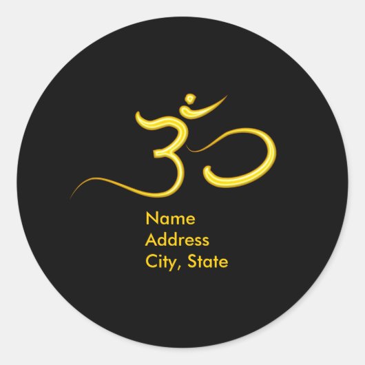 オムシンボルエンベロープステッカー ラウンドシール (正面)