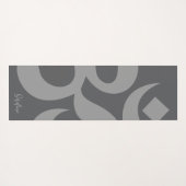 オムシンボルグレー名パーソナライズされたリバーシブル ヨガマット (裏面(横))