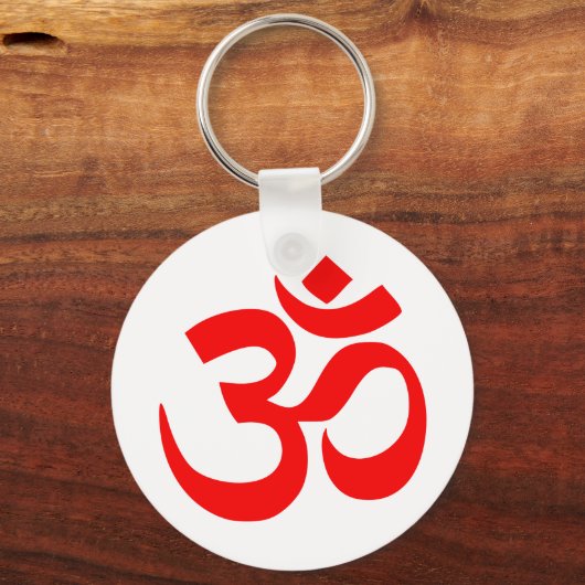 オムシンボルヒンドゥー教と仏教の神秘的な音 キーホルダー (正面)