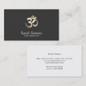オムシンボルヨガと瞑想エレガント 名刺 (正面/裏面)