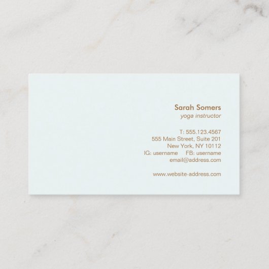 オムシンボルロータスマンダラヨガ&瞑想 名刺 (裏面)