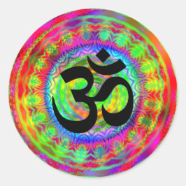 オムシンボル付きタイダイターゲット ラウンドシール