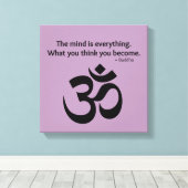 オムシンボル – ブッダ引用文 キャンバスプリント (インサイチュ (ウッドフロア))