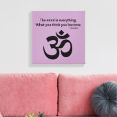 オムシンボル – ブッダ引用文 キャンバスプリント (インサイチュ (リビング))