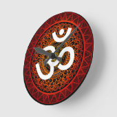 オムチャクラ曼荼羅 ラウンド壁時計 (傾斜)