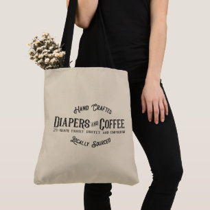 オムツとコーヒーアイロンおもしろいクレトロレストラン トートバッグ