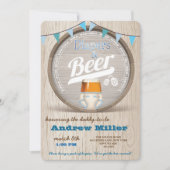 オムツとビールボーイ赤ちゃんシャワー招待状 招待状 (正面)
