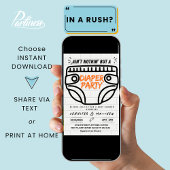 オムツパーティー ヒップホップ ベイビーシャワー だなんて、そんなのありえないわよ！ 招待状