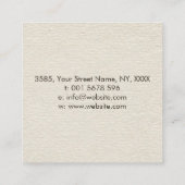 オムツリーカラフルドット葉 スクエア名刺 (裏面)