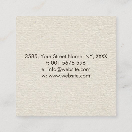 オムツリーカラフルドット葉 スクエア名刺 (裏面)