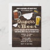 オムツ&ビールパーティーマンメンダディシャワー 招待状 (正面)