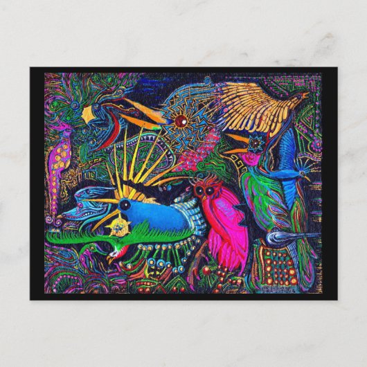 オムニバーズポストモダンカラフルサンタフェ部外者 ポストカード (正面)