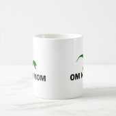オムノムノム恐竜の乱高下が空腹 コーヒーマグカップ (中央)