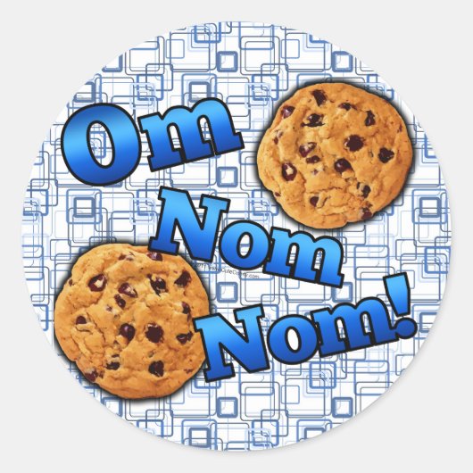 オムノムノム、ミームラブクッキー ラウンドシール (正面)