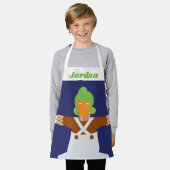 オムパルーンパアームズアウト エプロン (着用した状態)