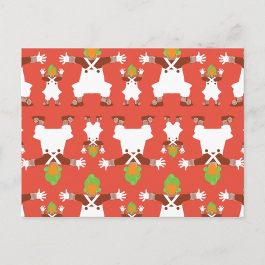 オムパルーンパ踊りパターン ポストカード (正面)