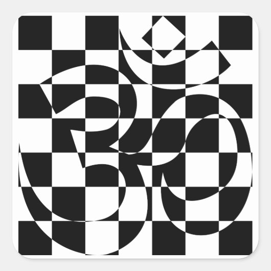 オムヒンドゥー教の光シール スクエアシール (正面)