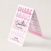 オムブレー気にブ後のレトロピンクのロゴパウダーのブロウ 名刺 (正面)