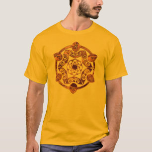 オムマニパドメフムゴールデンマンダラ Tシャツ