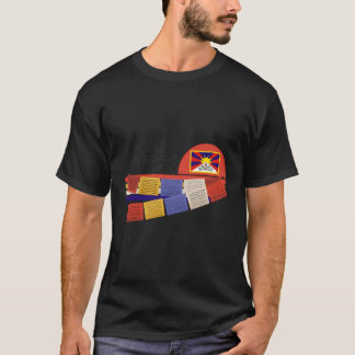 オムマニパドメフムチベット仏教マントラとプラ Tシャツ