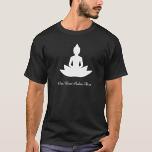 オムマニパドメフムブッダとロータスメディテーションマント Tシャツ