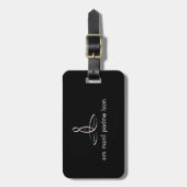 オムマニパドメフムホワイトファンシースタイル ラゲッジタグ (正面縦)