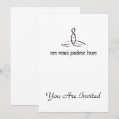 オムマニパドメフム – ブラックサンスクリットスタイル 招待状 (正面/裏面)