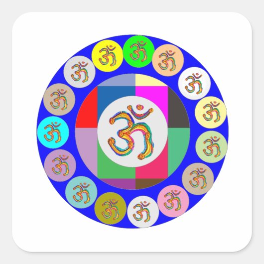 オムマントラオムマントラコインデザイン スクエアシール (正面)