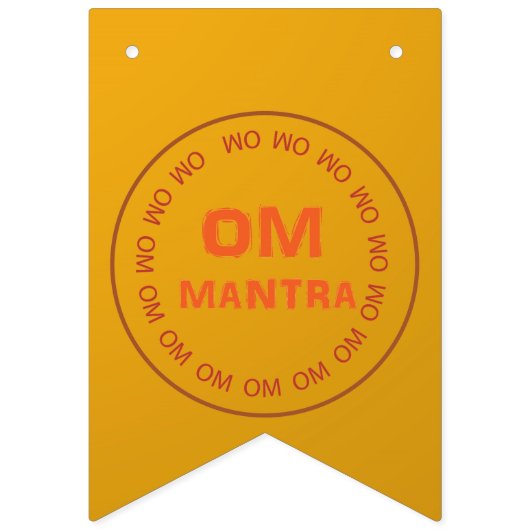 オムマントラ金ゴールドヒンズー教ディワリ結婚ズ バンティングフラッグ (第2の旗)