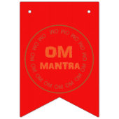 オムマントラ金ゴールドヒンズー教ディワリ結婚ズ バンティングフラッグ (第1の旗)