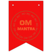 オムマントラ金ゴールドヒンズー教ディワリ結婚ズ バンティングフラッグ (第3の旗)