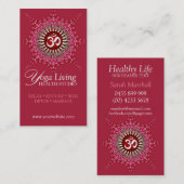 オムヨガピンクエナジーヒーリングニューエイジ名刺 名刺 (正面/裏面)