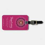 オムヨガピンクマンダラニューエイジ ラゲッジタグ (正面横)