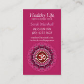 オムヨガピンクマンダラニューエイジ 名刺 (裏面)