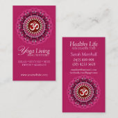 オムヨガピンクマンダラニューエイジ 名刺 (正面/裏面)