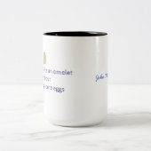 オムレッパーソナライズされたト名2トーンのコーヒーマグ ツートーンマグカップ (中央)