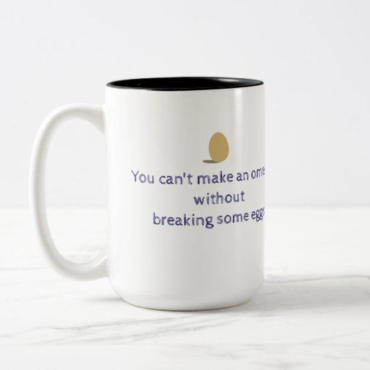 オムレッパーソナライズされたト名2トーンのコーヒーマグ ツートーンマグカップ (左)