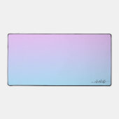 オムレピンクとターコイズグラデーション デスクマット (正面)