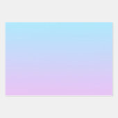 オムレピンクとターコイズグラデーション ラッピングペーパーシート (正面3)