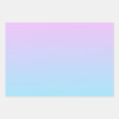 オムレピンクとターコイズグラデーション ラッピングペーパーシート (正面)