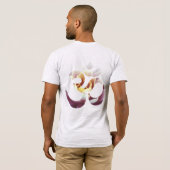 オムロータスマントラヨガメンズダブルサイドテンプレート Tシャツ (裏面フル)