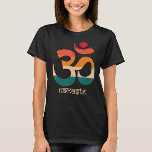 オム瞑想シンボルナマステヒンズー教ロータス仏教 Tシャツ